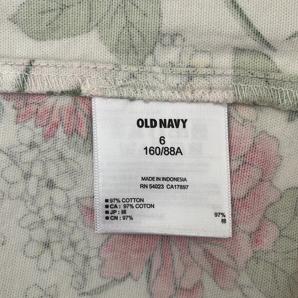 Old Navy Women's Sz 6 Strapless Floral A-Line Stretch Dress Pink White Red Green - Picture 4 of 8